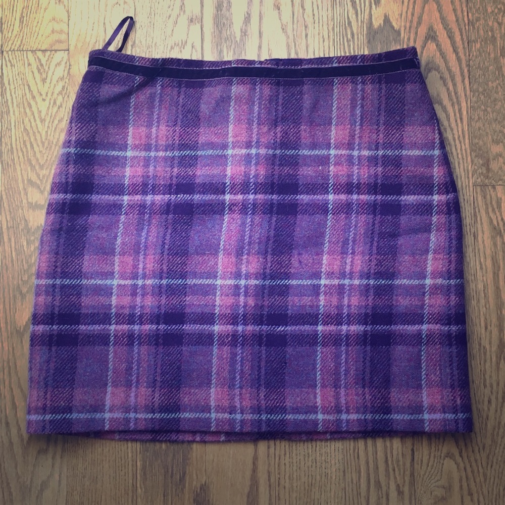 Banana Republic Plaid Wool Skirt